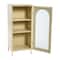 Hello Honey® 40" Solstice Narrow Metal Accent Cabinet with Adjustable Storage Shelves and Arched Glass Door